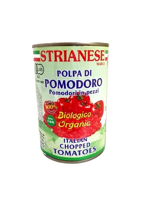 【カット缶/ビスフェノールAフリー】ｽﾄﾘｱﾈｰｾﾞ　有機トマト缶カット(400g) ｲﾀﾘｱ産　24缶入※2ケース単位（400gホール缶混載可）