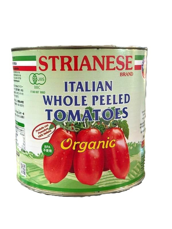 【ホール缶/ビスフェノールAフリー】ｽﾄﾘｱﾈｰｾﾞ　有機トマト缶ホール(2.5k) ｲﾀﾘｱ産　6缶入