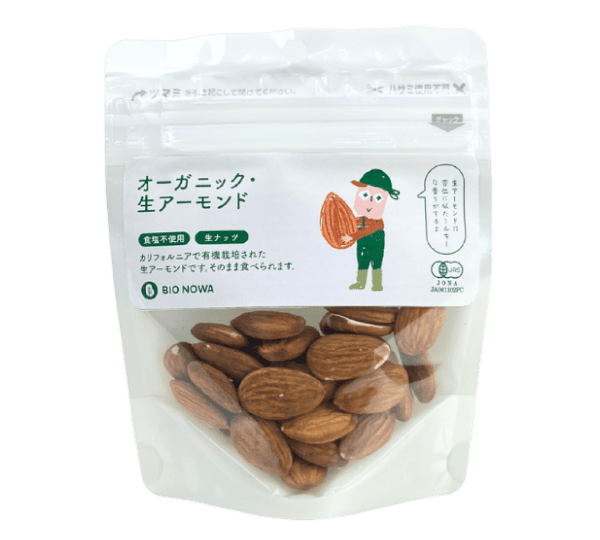 [SPS]BIONOWA 有機アーモンド 生 60g×10pc　※発注単位：[SPS]内で６パック単位